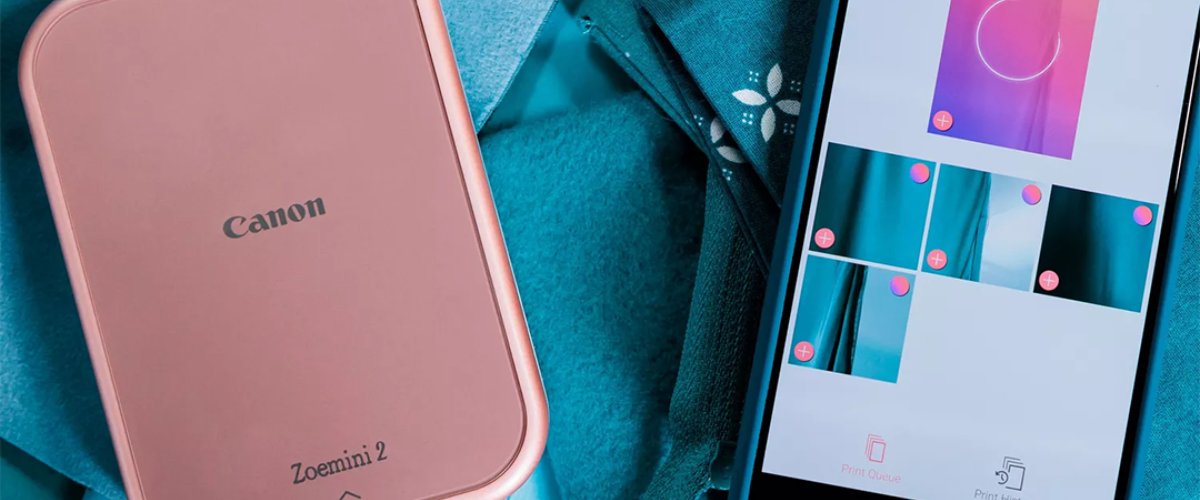 Canon ZoeMini fotorprinter ja nutitelefon