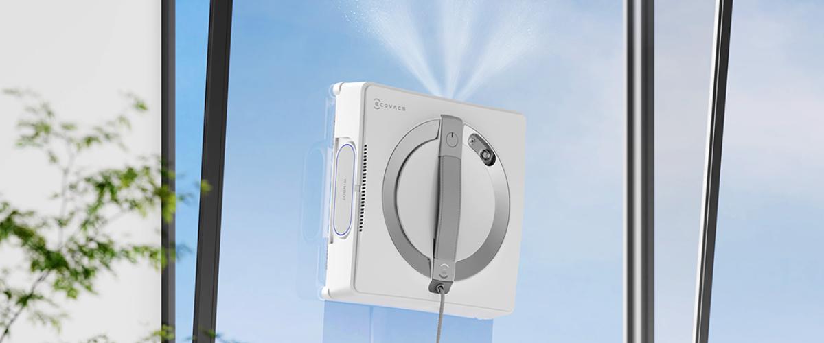 Ecovacs Winbot W2 Pro Omni робот для мытья окон, который тщательно и автоматически очищает даже высокие или безрамные окна