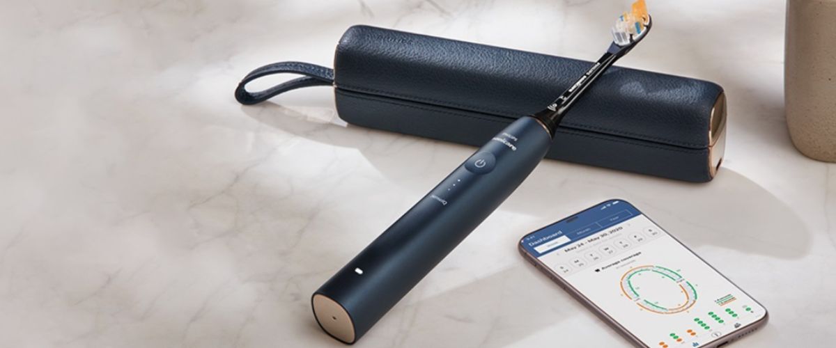 Электрическая зубная щетка Philips Sonicare 9900 Prestige SenselQ и мобильное приложение