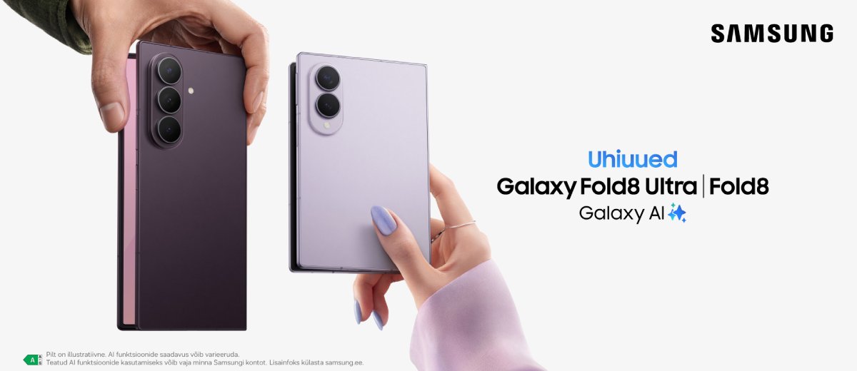 Samsung Galaxy Fold8 Ultra, Fold8 ja Flip8 volditavad telefonid
