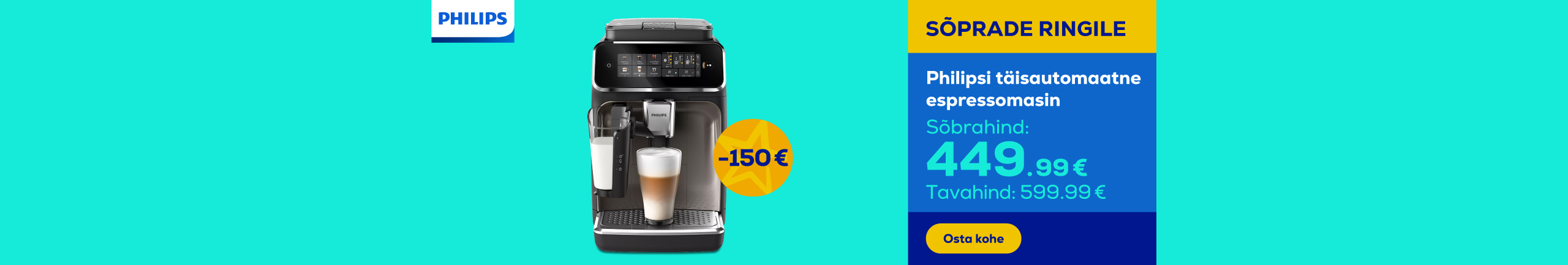 Philips fully automatic espresso machine