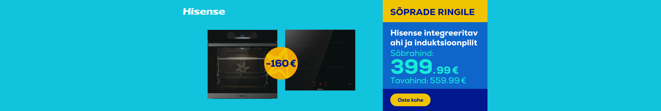 Hisense integrated oven + induction hob