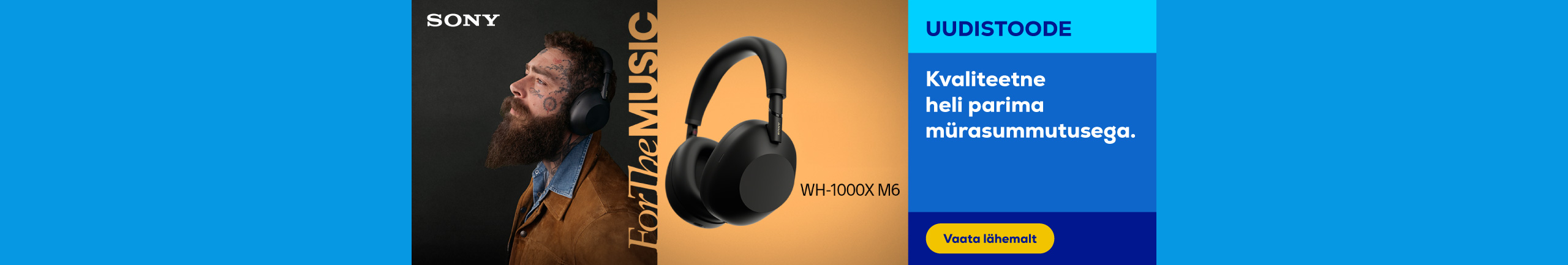 Sony WH-1000XM6 - high quality sound with the best noise cancelling.