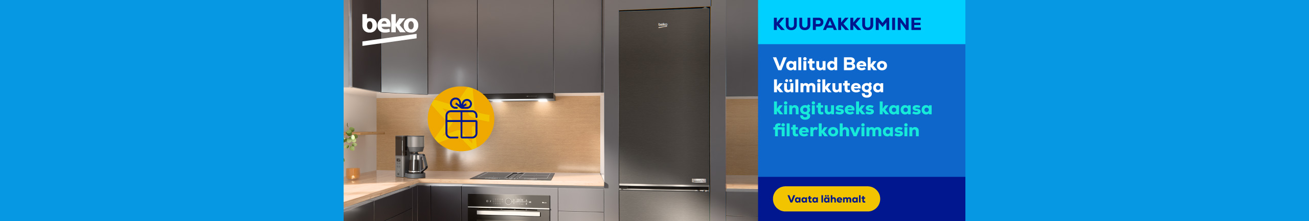 Buy Beko refrigerator and get filter coffee machine as a gift