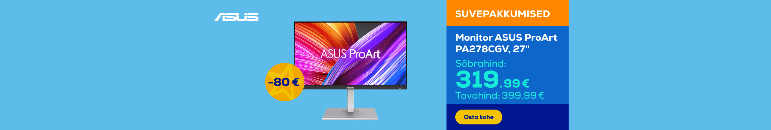 Asus ProArt 27" QHD, 144 Hz
