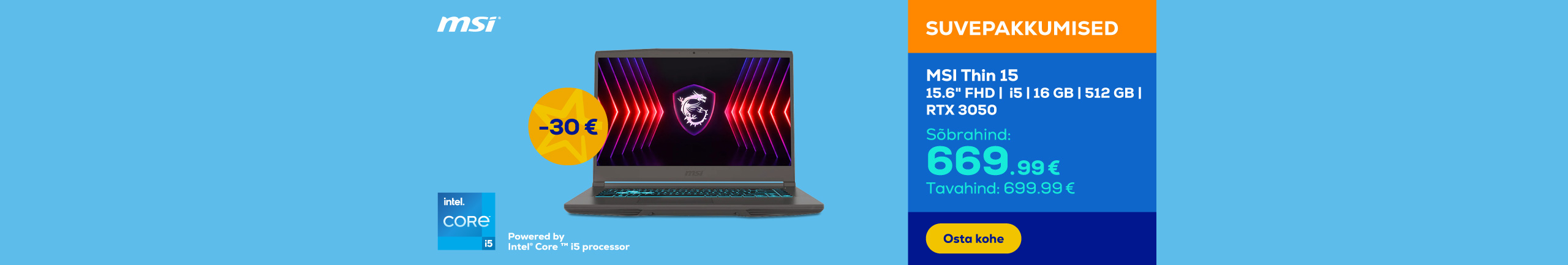 MSI Thin 15 15,6''