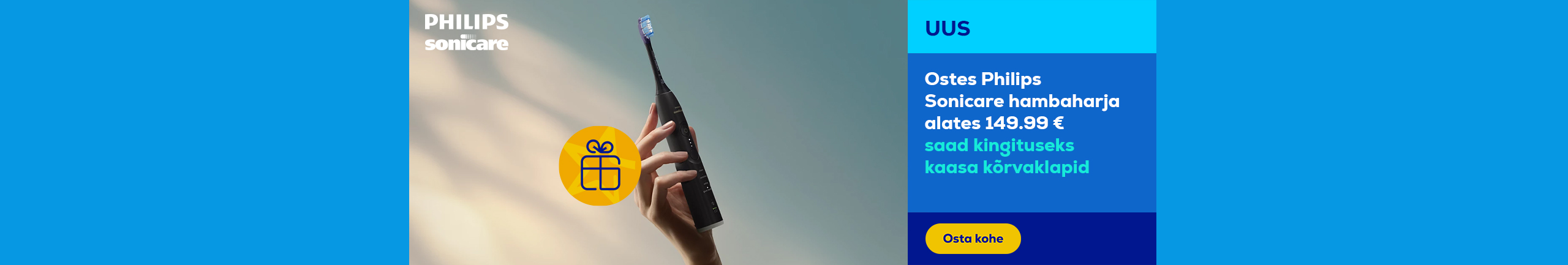 Buy Philips Sonicare tooth brushesfrom €149.99  and receive headphones as a gift