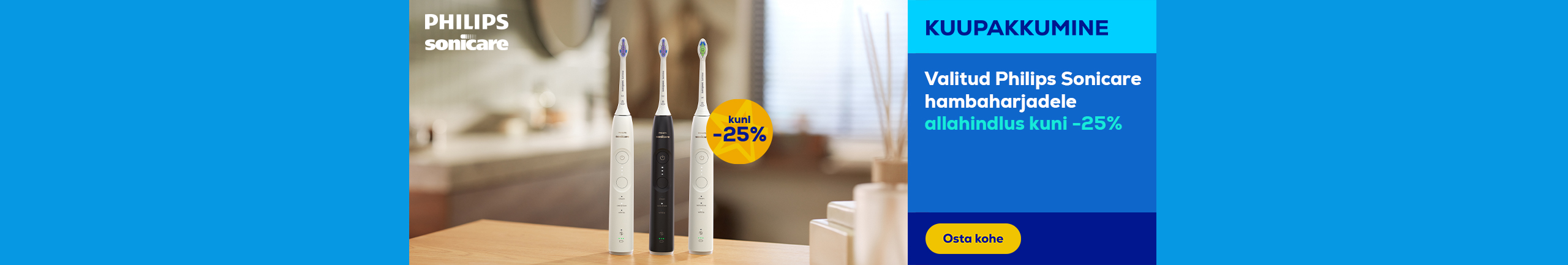 Up to 25% off Philips Sonicare on selected  toothbrushes