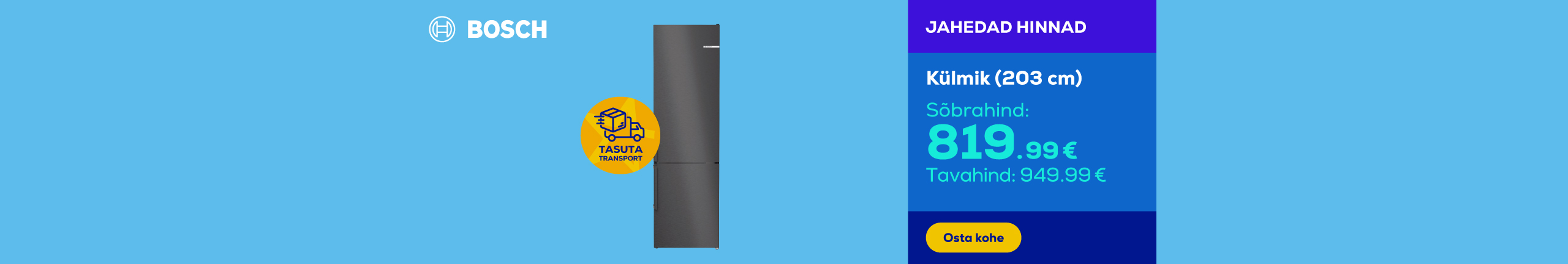 Bosch refrigerator (203 cm)