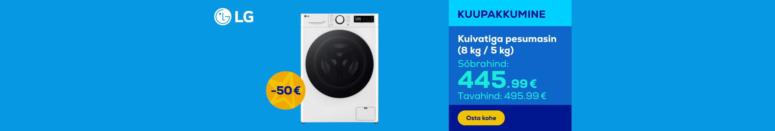 Great deals on LG washing machines only in July