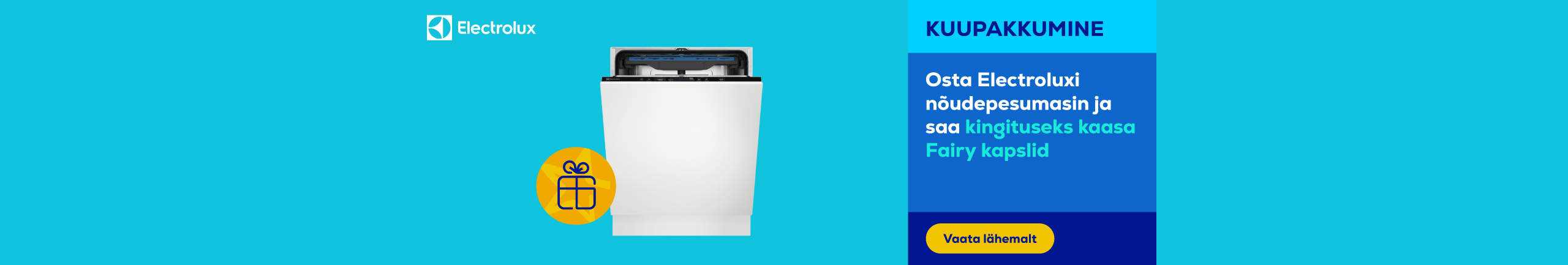 Buy an Electrolux dishwasher and get Fairy capsules as a gift