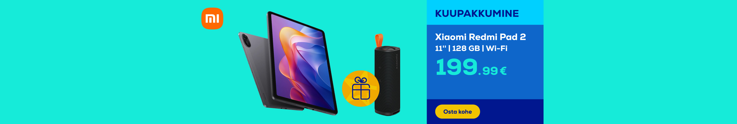 Buy a new Xiaomi tablet and get a speaker as a free gift.