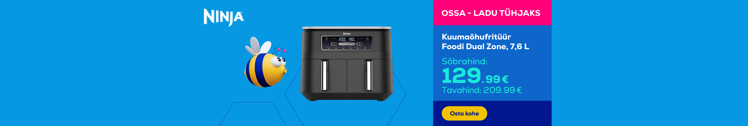 Kuumaõhufritüür Foodi Dual Zone, 7,6 L