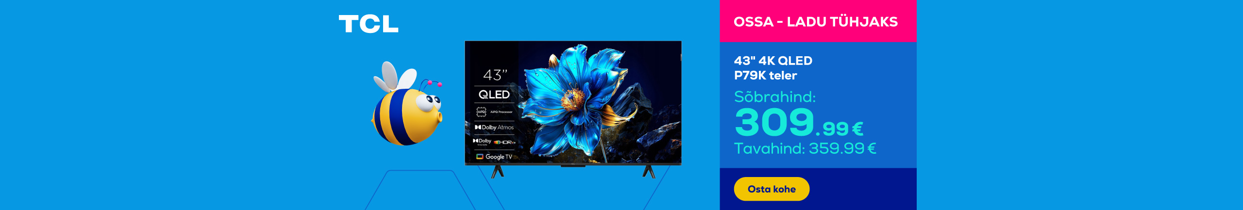 43" 4K QLED TCL P79K TV