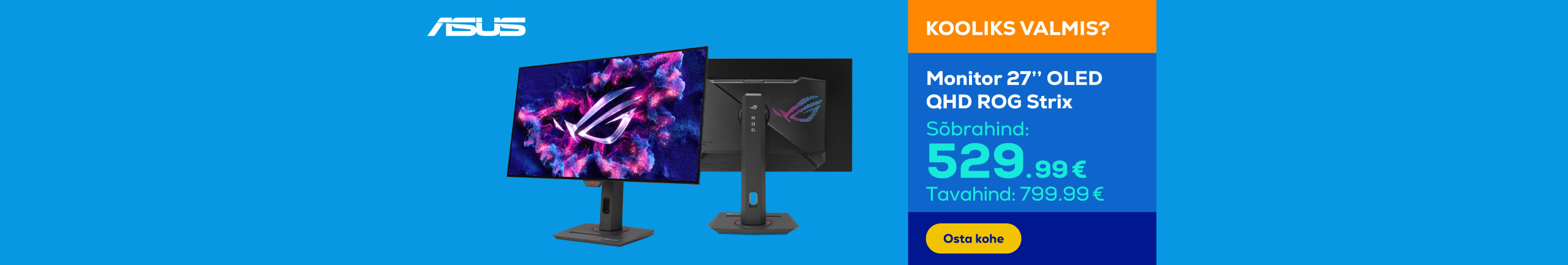 Monitor 27’’ OLED QHD ROG Strix
