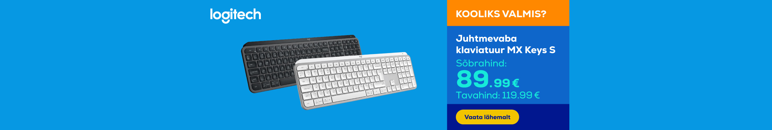 Juhtmevaba klaviatuur MX Keys S