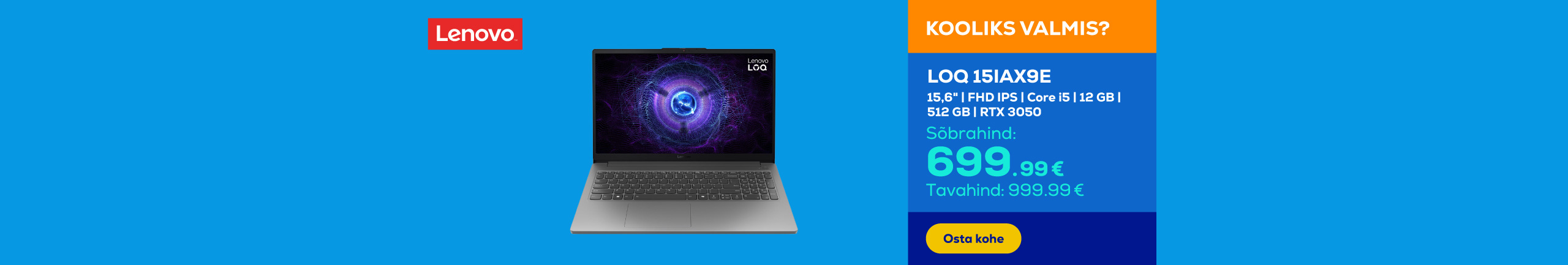 Lenovo LOQ 15IAX9E, 15,6"