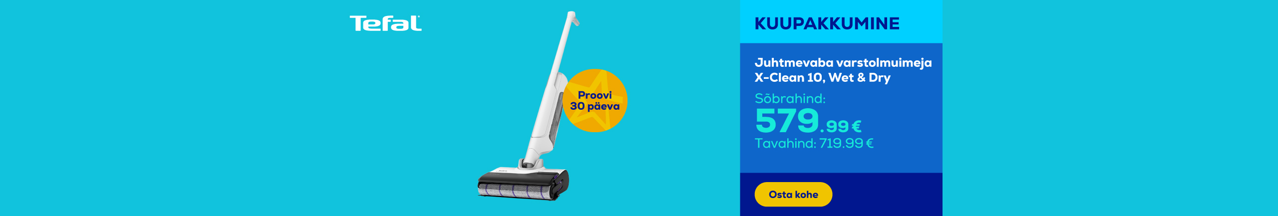 Cordless vacuum cleaner X-Clean 10, Wet & Dry