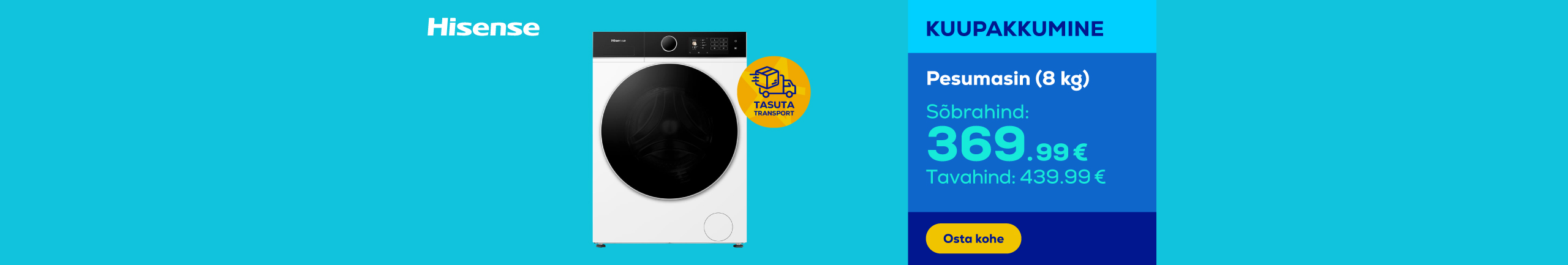 Hisense washing machine (8 kg)