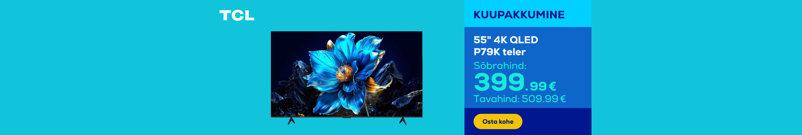 55" TCL 4K QLED P79K teler