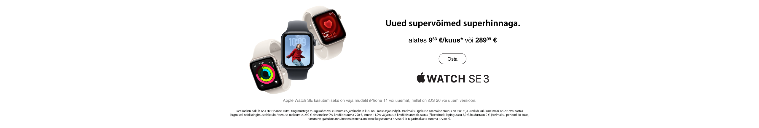Uued Apple Watch nutikellad ja AirPods kõrvaklapid on nüüd saadaval eeltellimiseks!