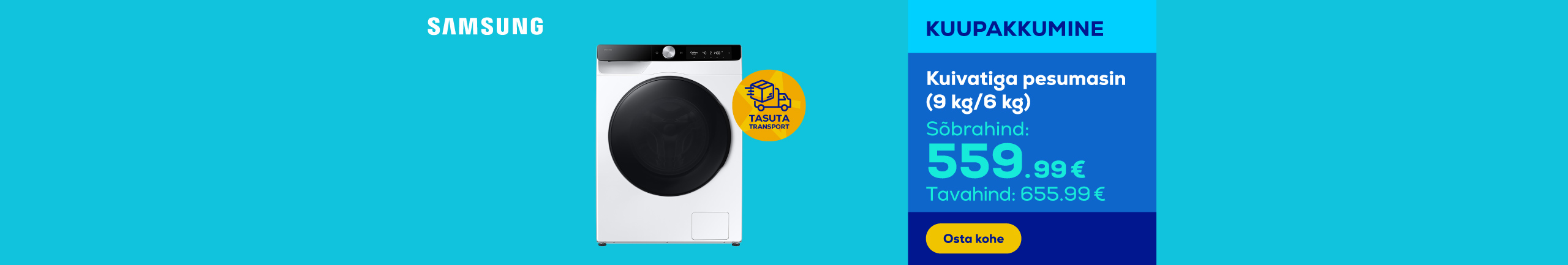 Samsung kuivatiga pesumasin (9 kg/6 kg)