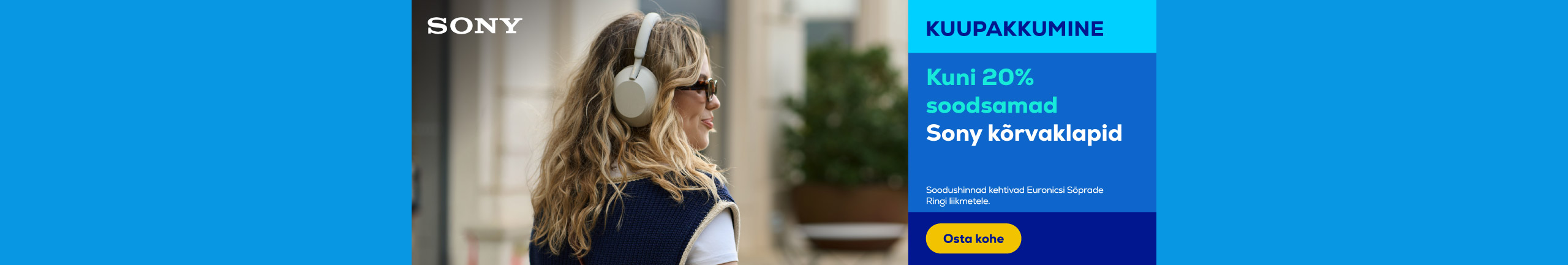 Up to 20% off Sony headphones