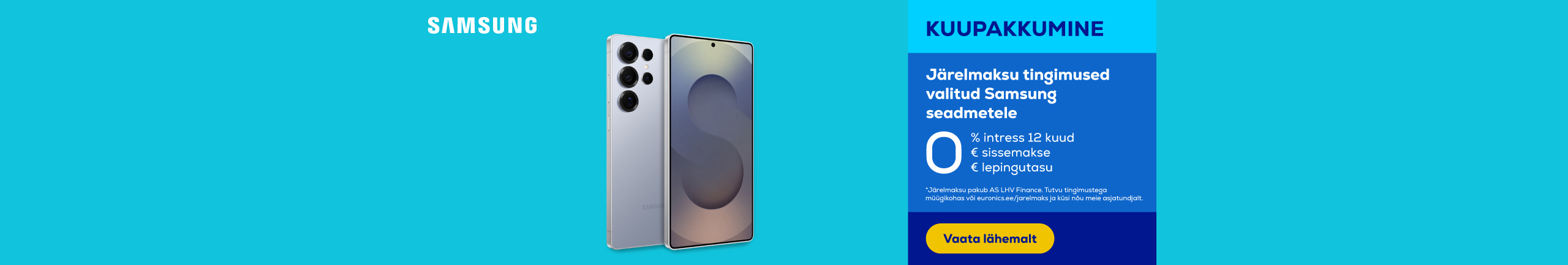 Great installment terms for selected Samsung devices. 