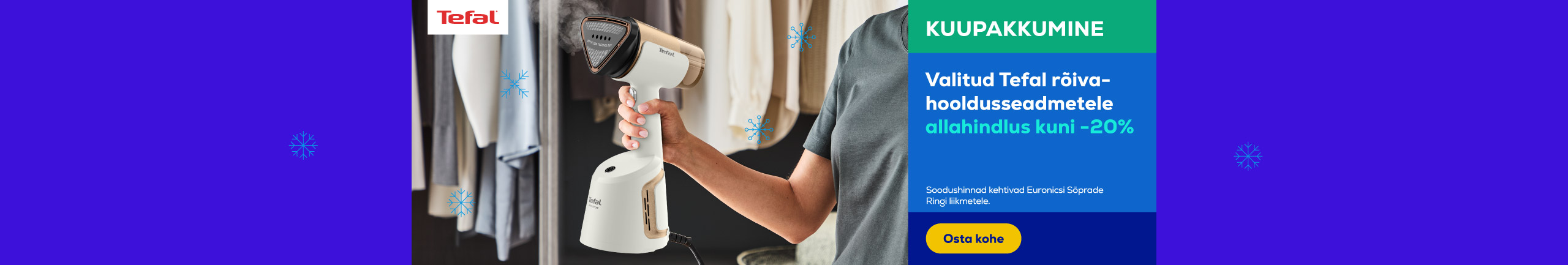 Up to 20% off selected Tefal garment care appliances