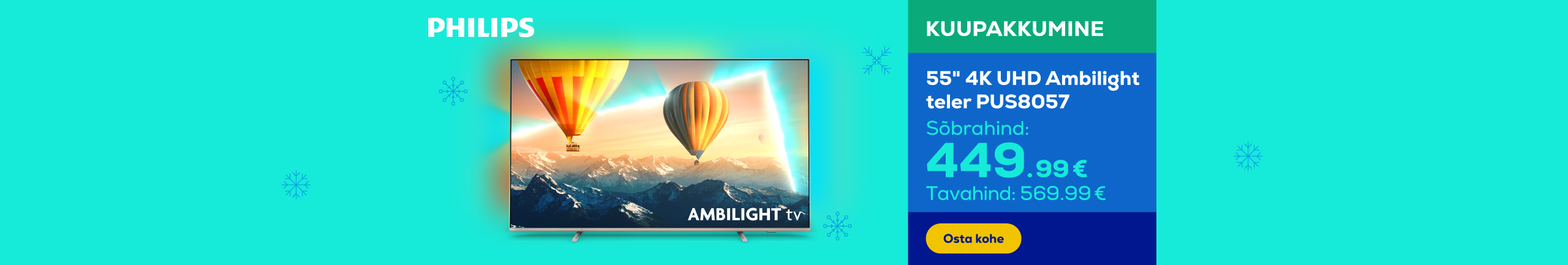 55" 4K UHD PUS8057 Amiblight TV