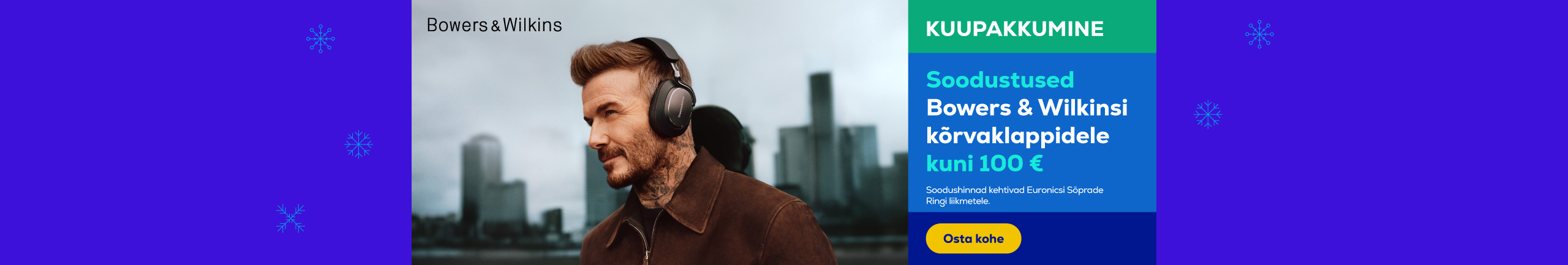 Discounts up to 100 € on Bowers & Wilkins headphones