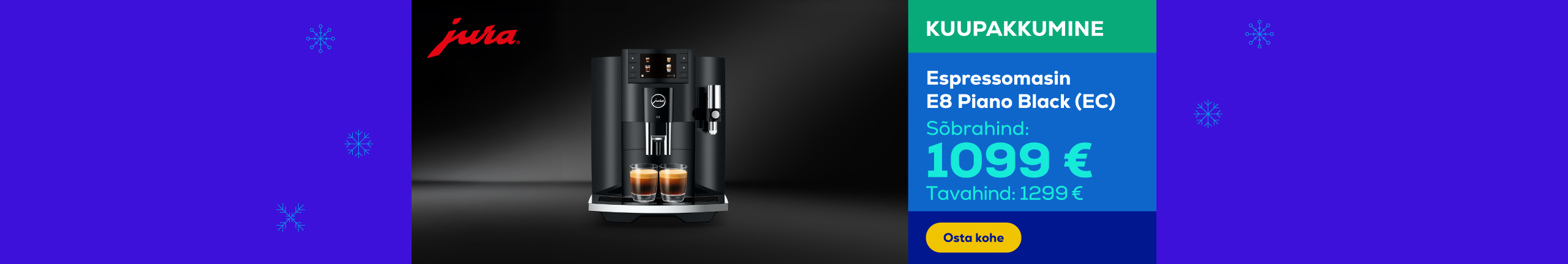 Coffee machine JURA E8 Piano Black (EC)