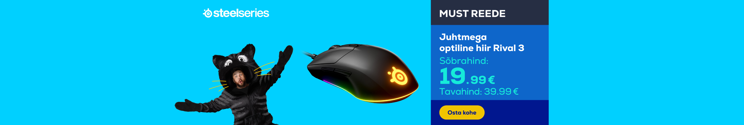 Juhtmega optiline hiir Rival 3