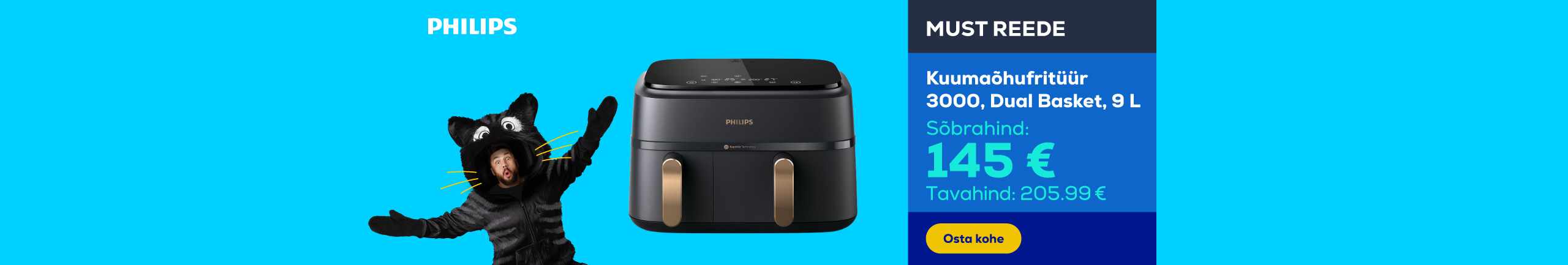 Kuumaõhufritüür 3000, Dual Basket, 9 L