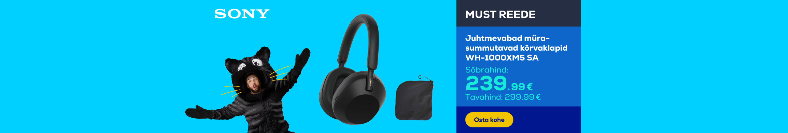 Wireless headphones with noise cancelling WH-1000XM5 SA