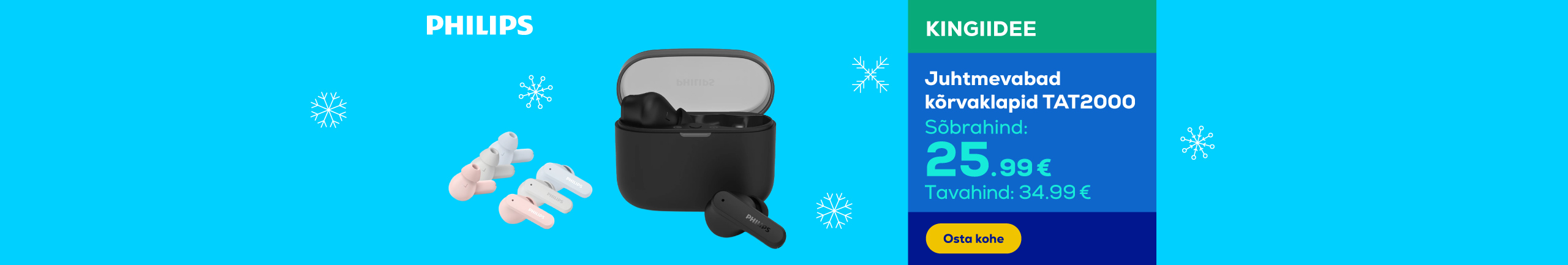 Juhtmevabad kõrvaklapid TAT2000