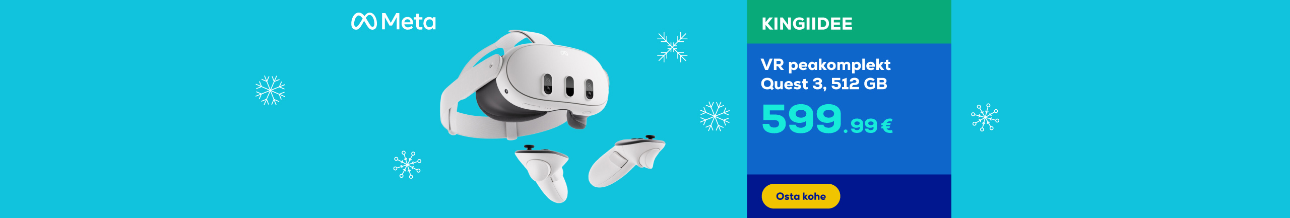 VR peakomplekt Quest 3, 512 GB