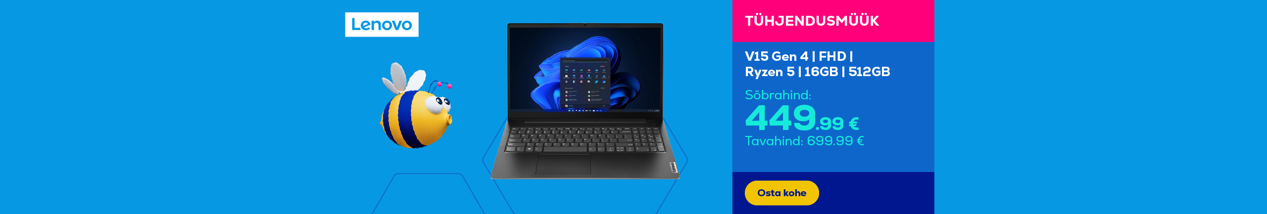 Lenovo V15 Gen 4 | FHD | Ryzen 5 | 16GB | 512GB