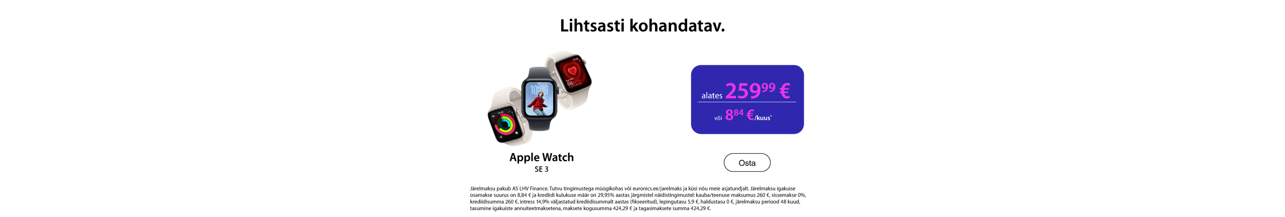 Valitud Apple’i seadmed nüüd parema hinnaga.	