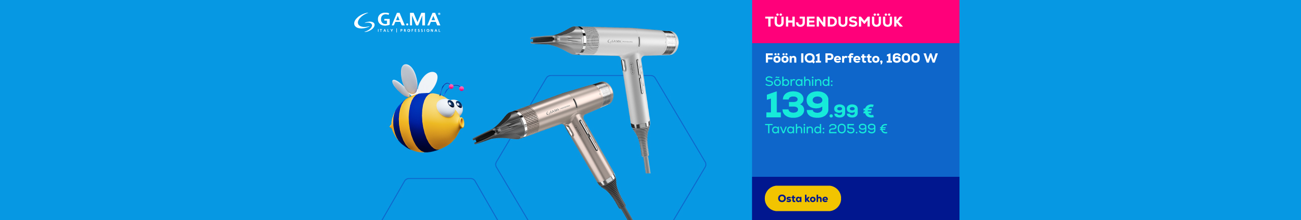 Föön IQ1 Perfetto, 1600 W	