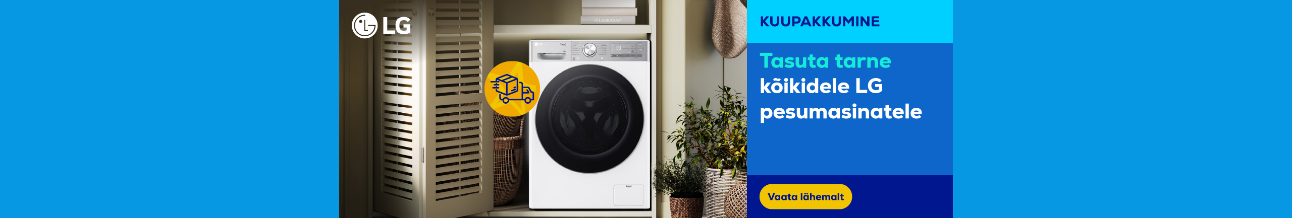 Free delivery on all LG washing machine