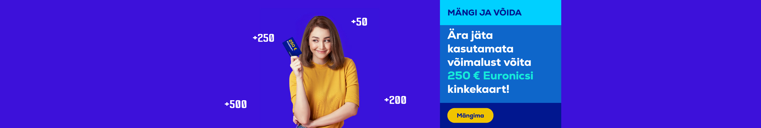 Mängi, kogu punkte ja võida 250 € Euronicsi kinkekaart!