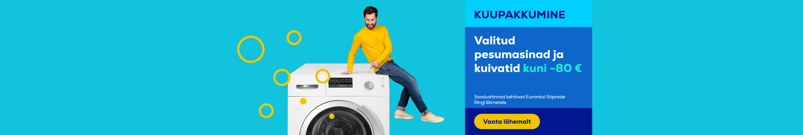 Selected washing machines and dryers up to -80 €