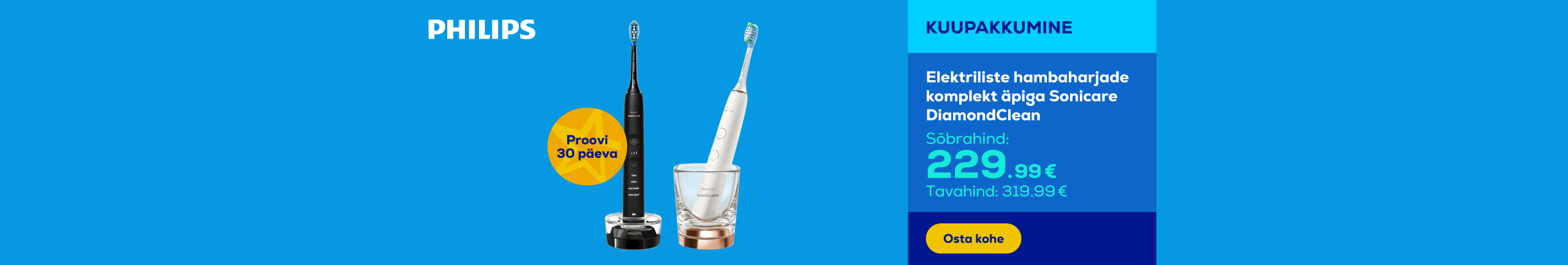 Elektriliste hambaharjade komplekt äpiga Sonicare DiamondClean