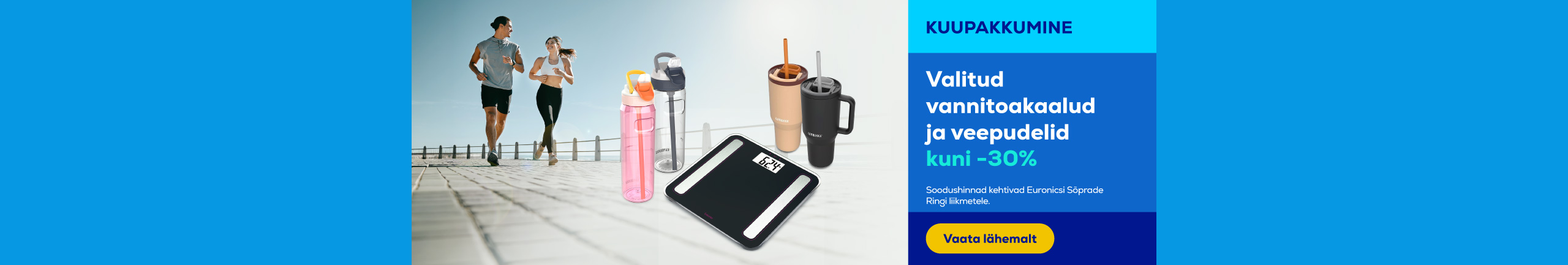 Selected bathroom scales and water bottles up to -30%