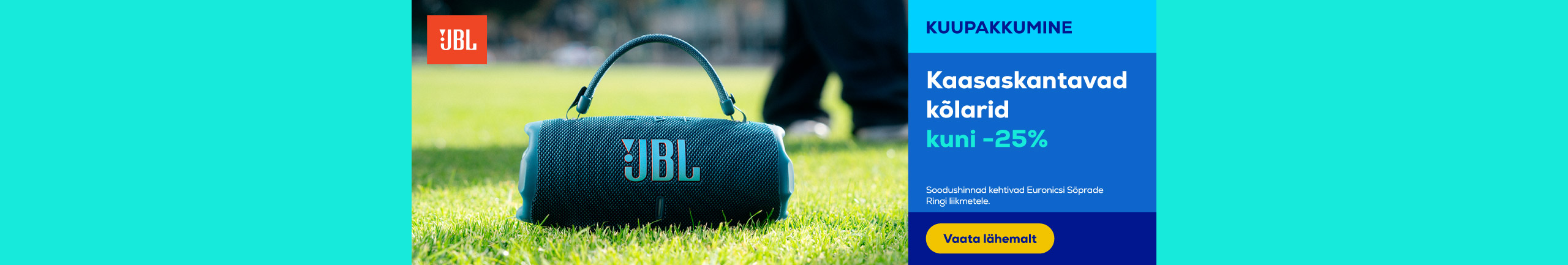 Portable JBL speakers up to -25%