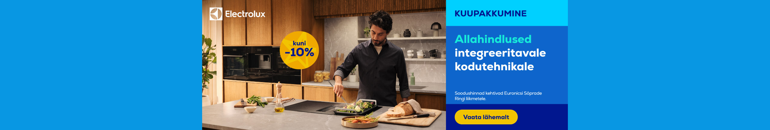 Allahindlused Electrolux integreeritavale kodutehnikale	