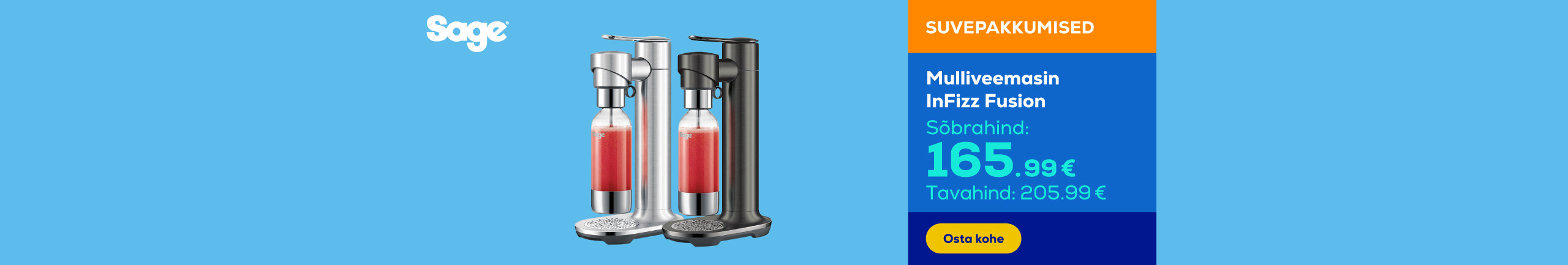 Sparkling water maker InFizz Fusion