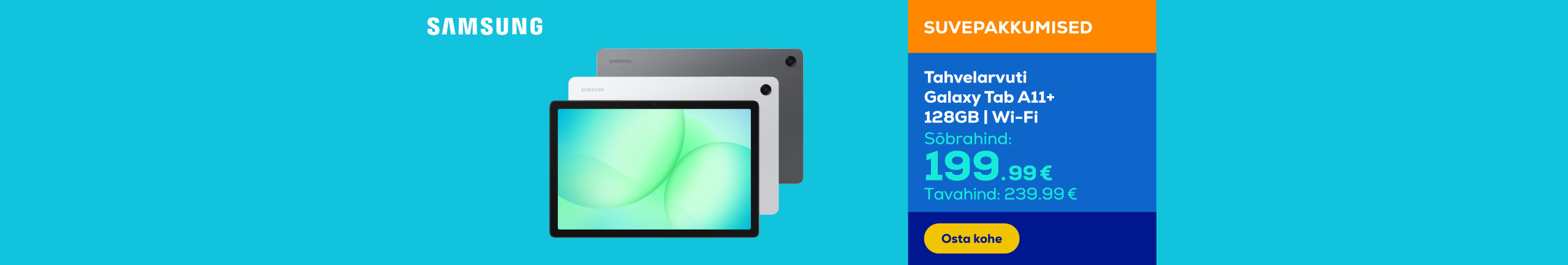 Tahvelarvuti Galaxy Tab A11+ | 128GB | Wi-Fi