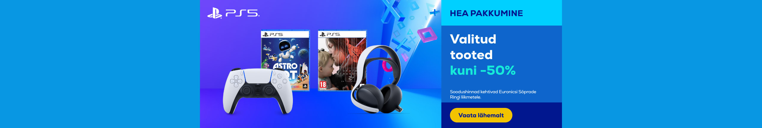 Valitud PlayStationi tooted kuni -50%